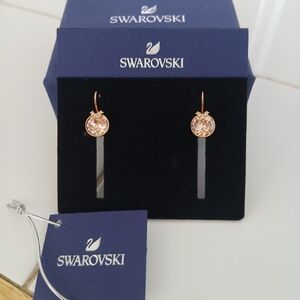 Swarovski Rose Gold Crystal Earrings